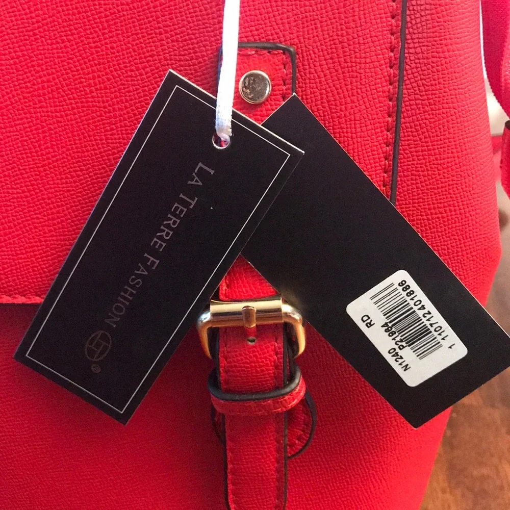 la Tierra fashion red backpack